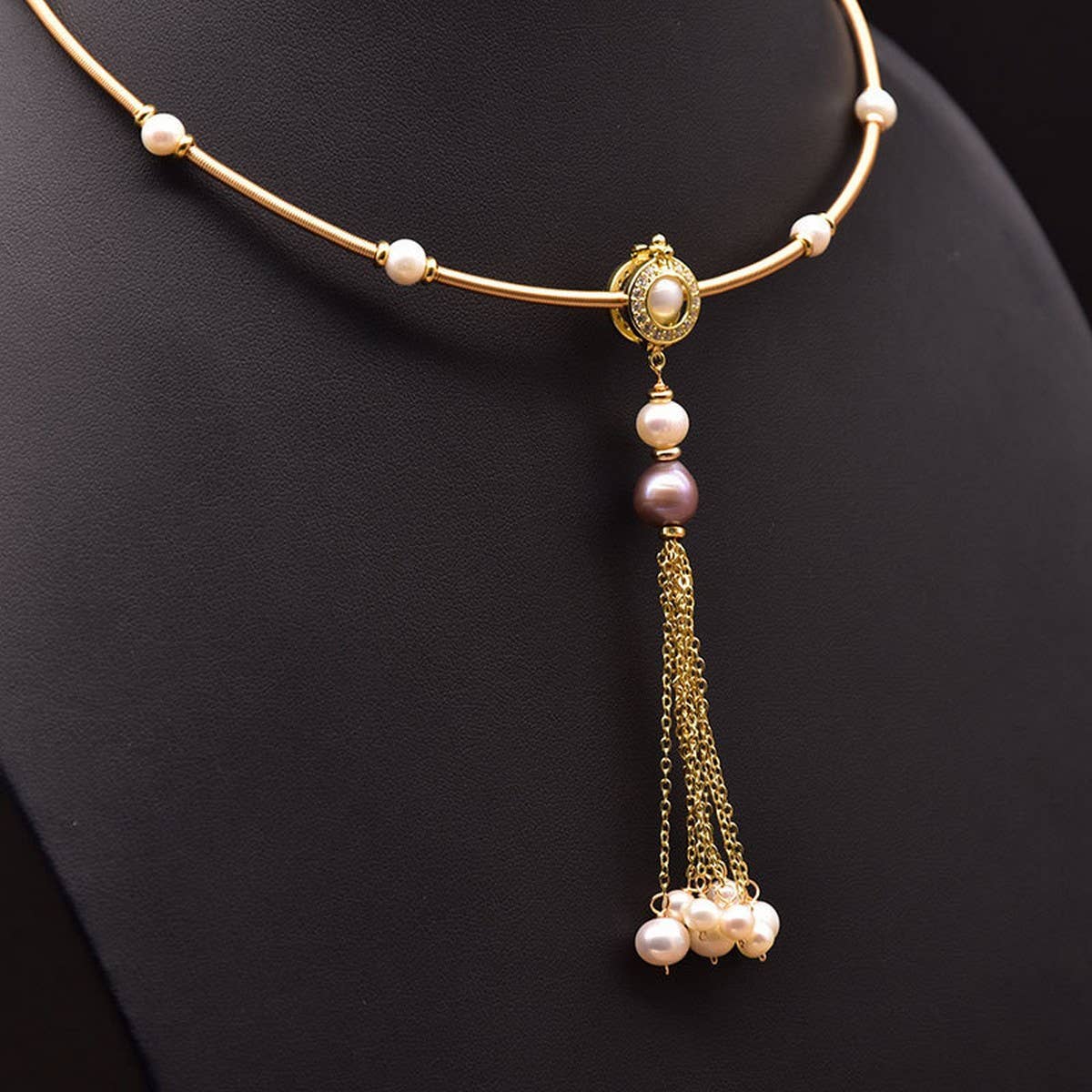 WOMEN'S VINTAGE TASSEL NATURAL PEARL NECKLACE