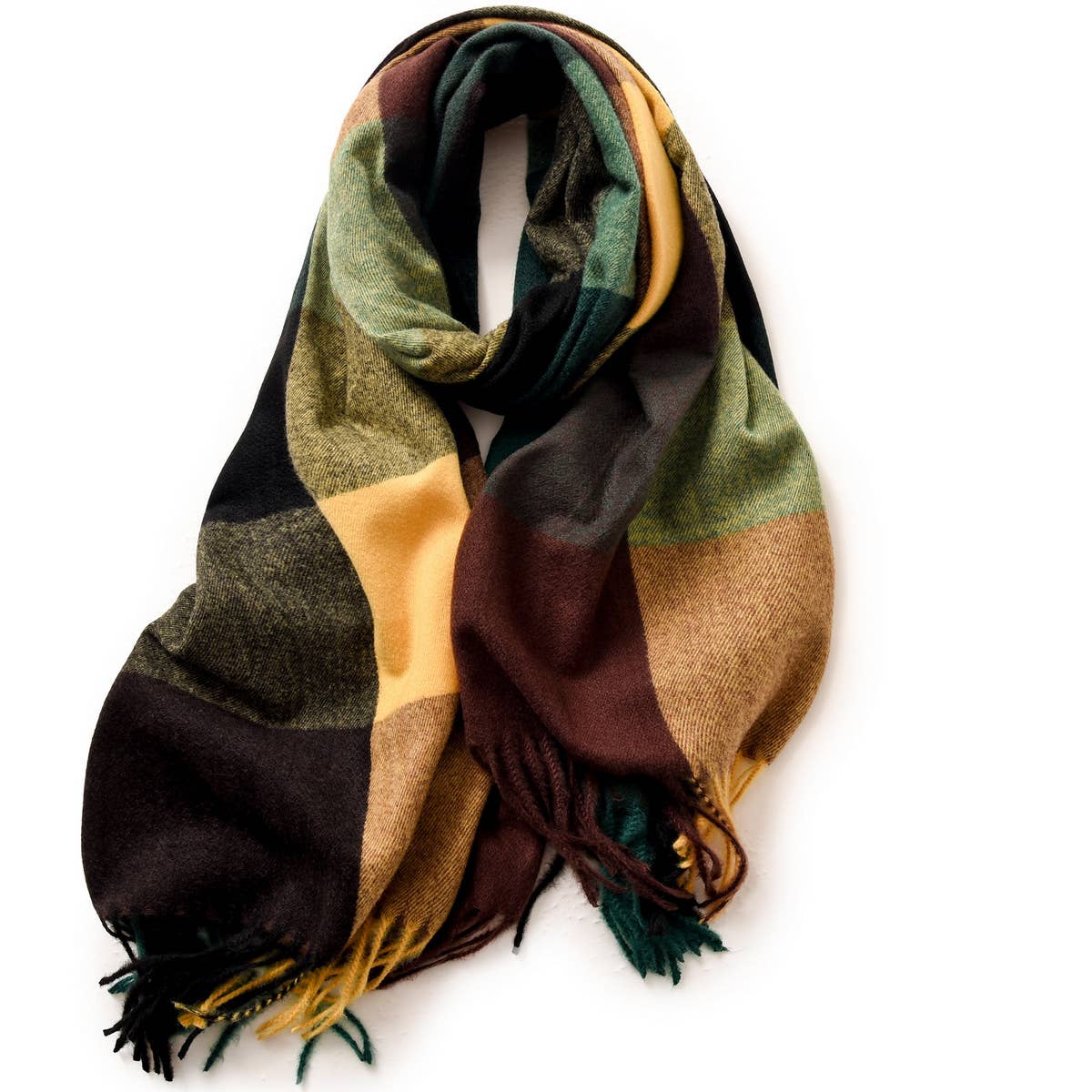 Elegant Plaid Shawl - Winter Scarf for Women