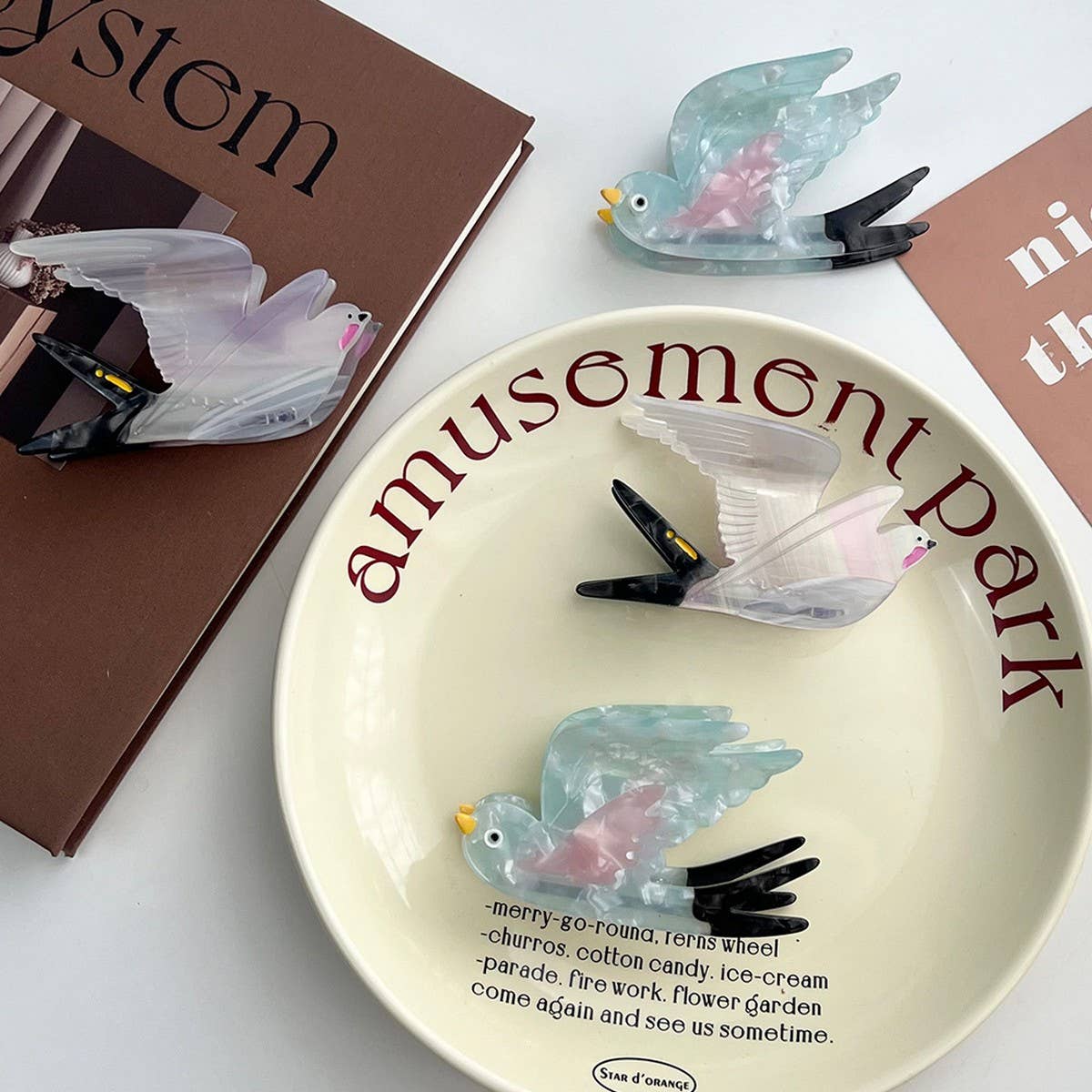 Acetate Clip??œChic Colorblock Style_CWAHA5827