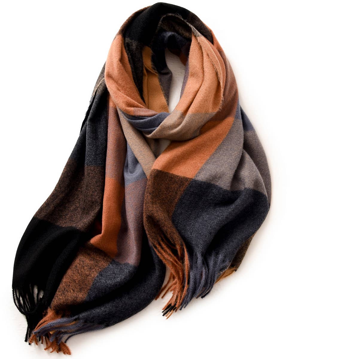 Elegant Plaid Shawl - Winter Scarf for Women