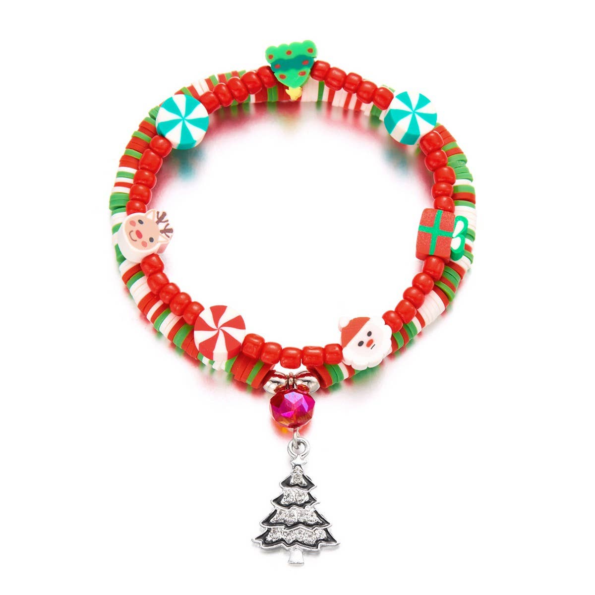 CWAJE2520_CHRISTMAS RICE BEAD SNOWFLAKE BRACELET