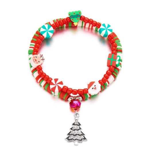 CWAJE2520_CHRISTMAS RICE BEAD SNOWFLAKE BRACELET