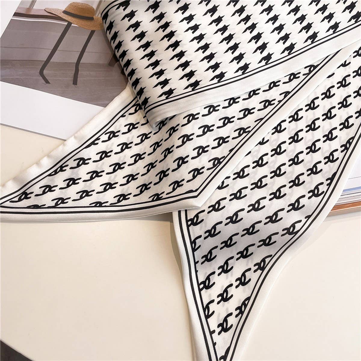 Skinny Silk Scarf for Hair, Neck or Bag Wrap_CWASC1512🎗️