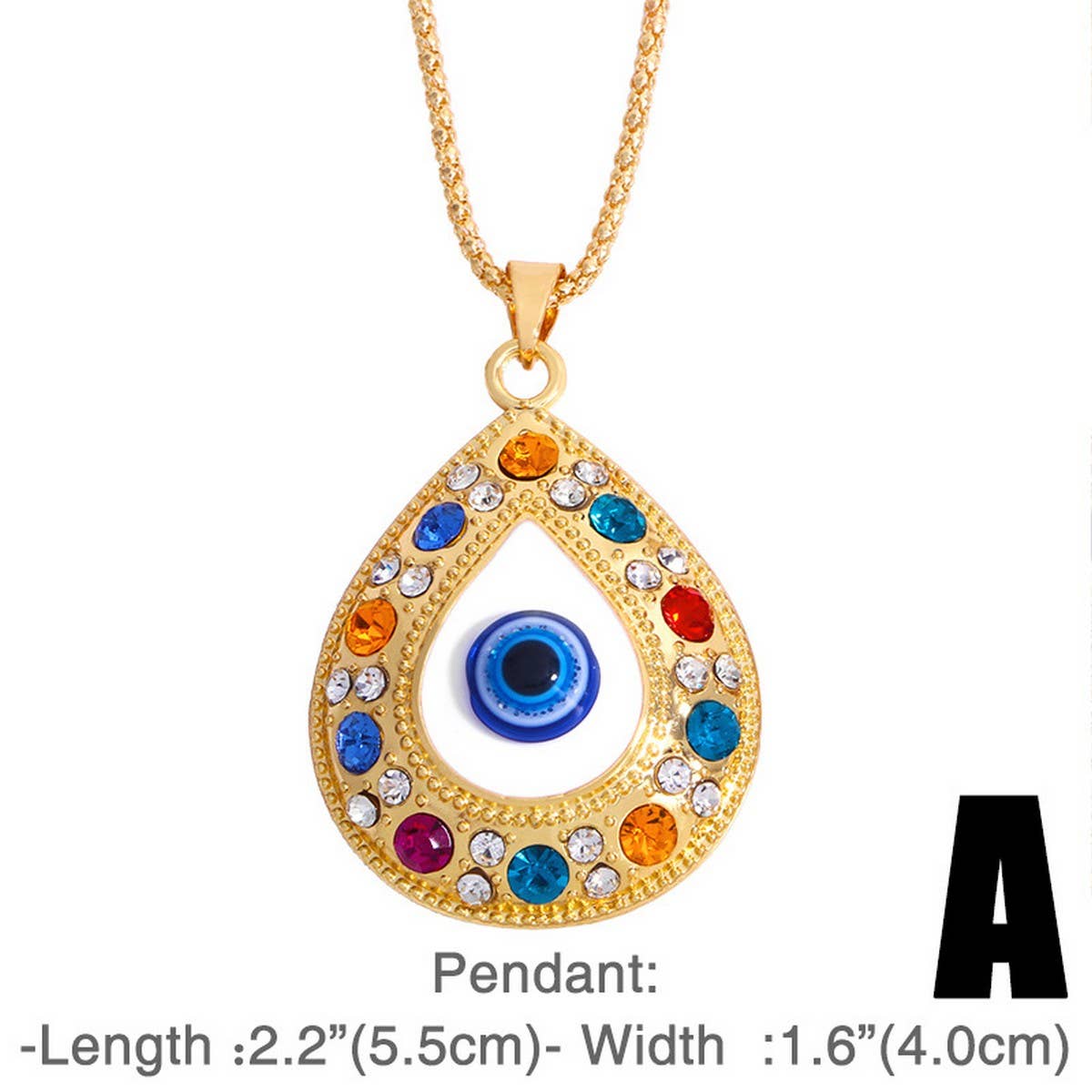 DEVIL'S EYE DIAMOND PENDANT NECKLACE