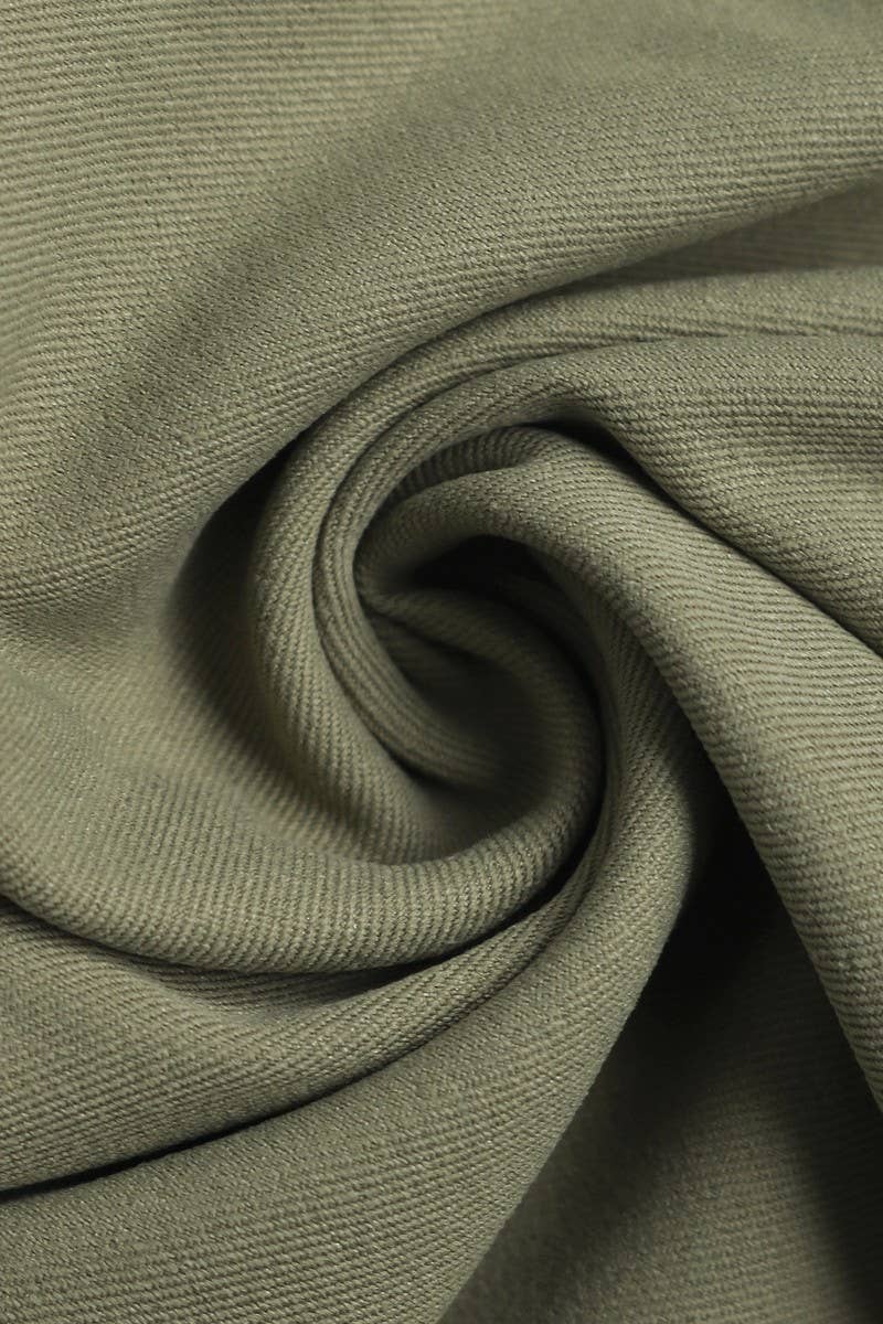 CWDMD4803_AUTUMN COMMUTER LAPEL WAIST BUTTON SHIRT DRESS