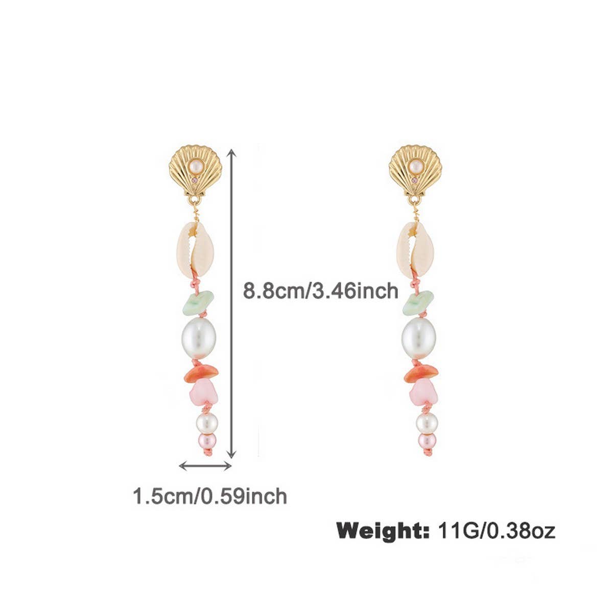 WOMEN'S COLORFUL PEARL SHELL BEADED NECKLACE