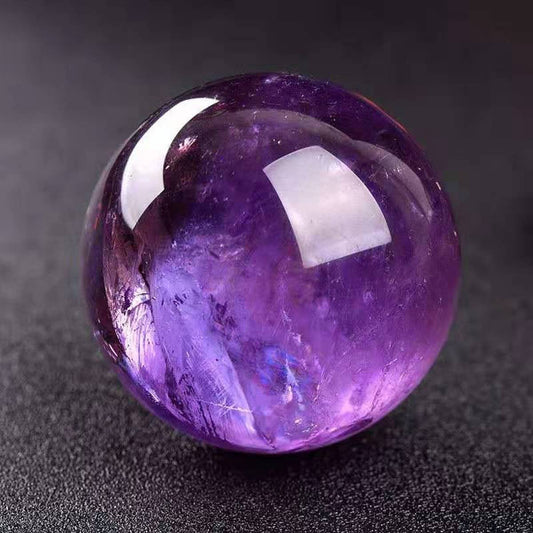 Natural Amethyst Crystal Ball Display