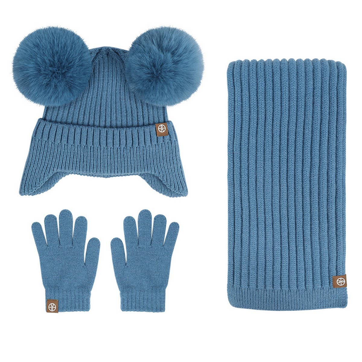 CHILDREN'S HAT, SCARF AND GLOVES THREE-PIECE SET