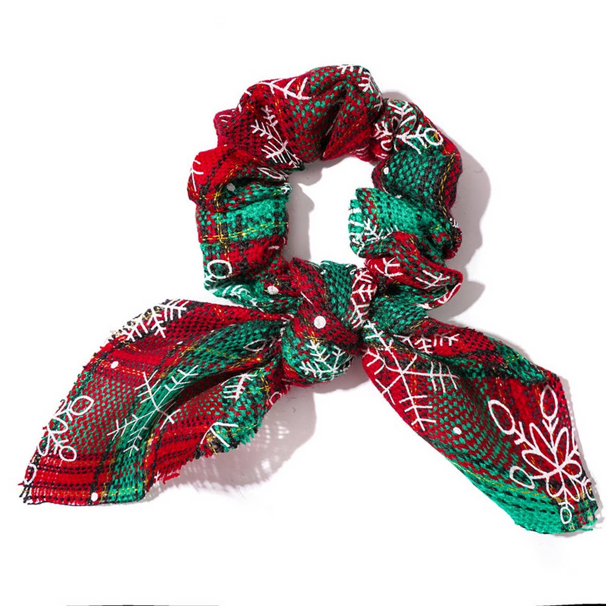 CHRISTMAS BUNNY EARS HAIR SCRUNCHIES