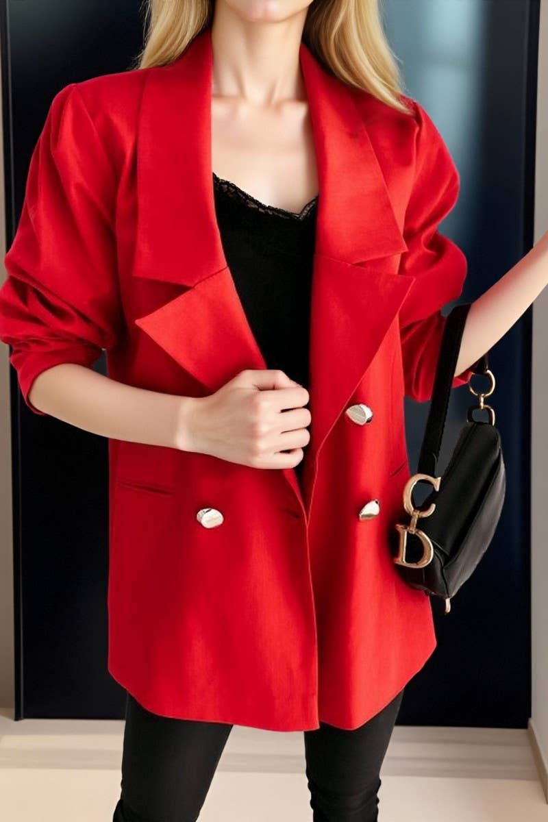 CWOBL00220_2025 WOMEN LONG SLEEVE LAPEL LOOSE BLAZER JACKET