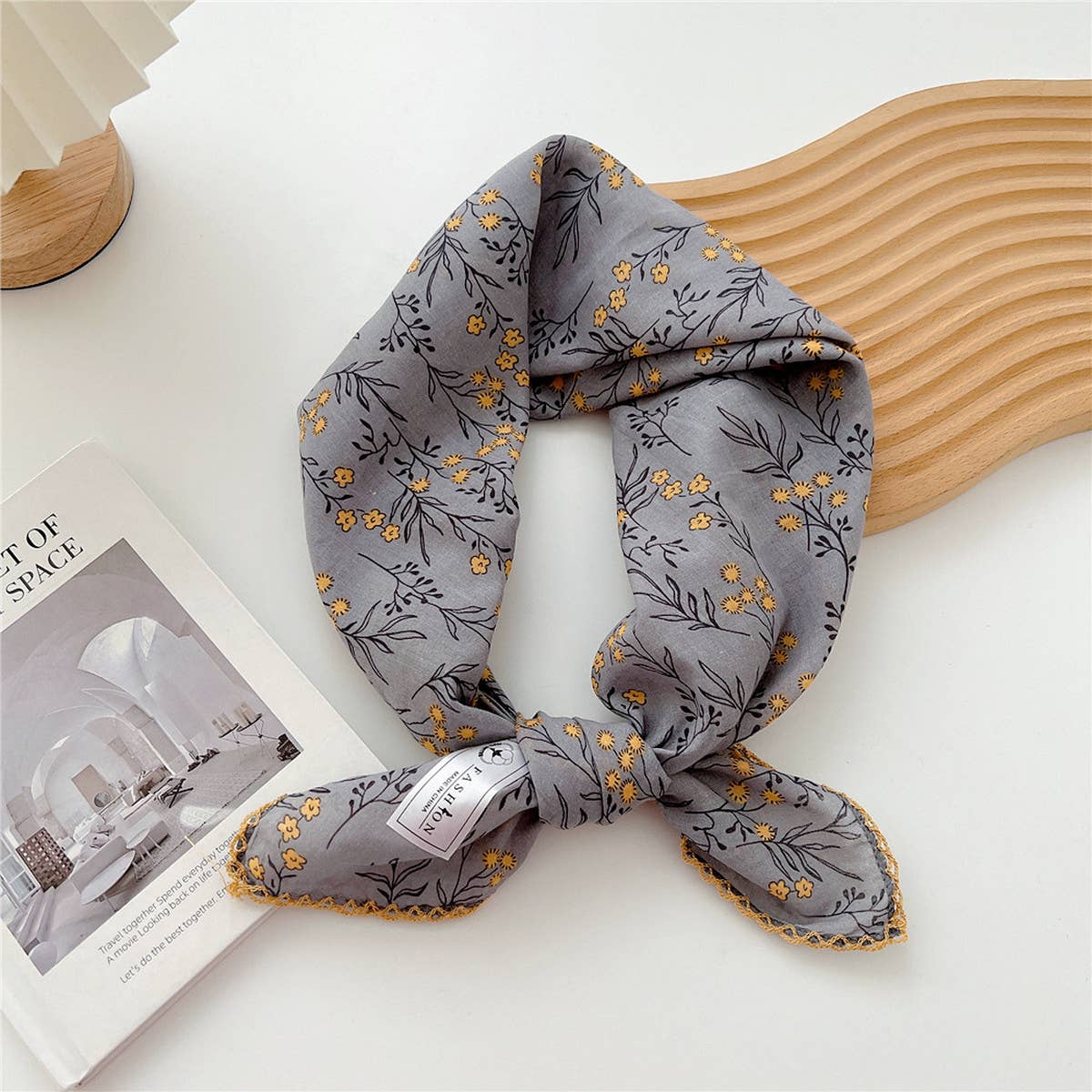 Cotton Linen Square Scarf for Women¡¯s Neck Wrap