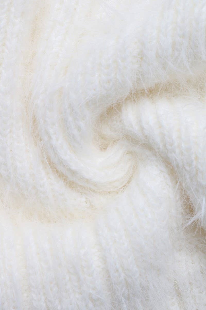 CWOSWL07132_3D FLOWER TRUMPET LONG-SLEEVED PULLOVER SWEATER