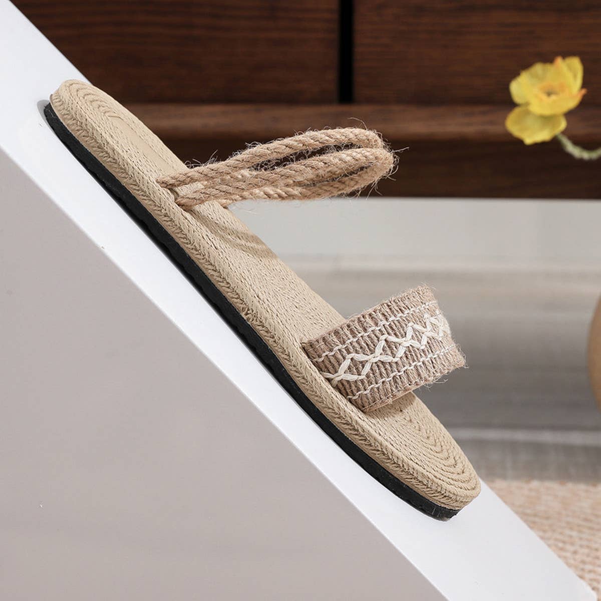 WOMEN LINEN BEACH SANDALS