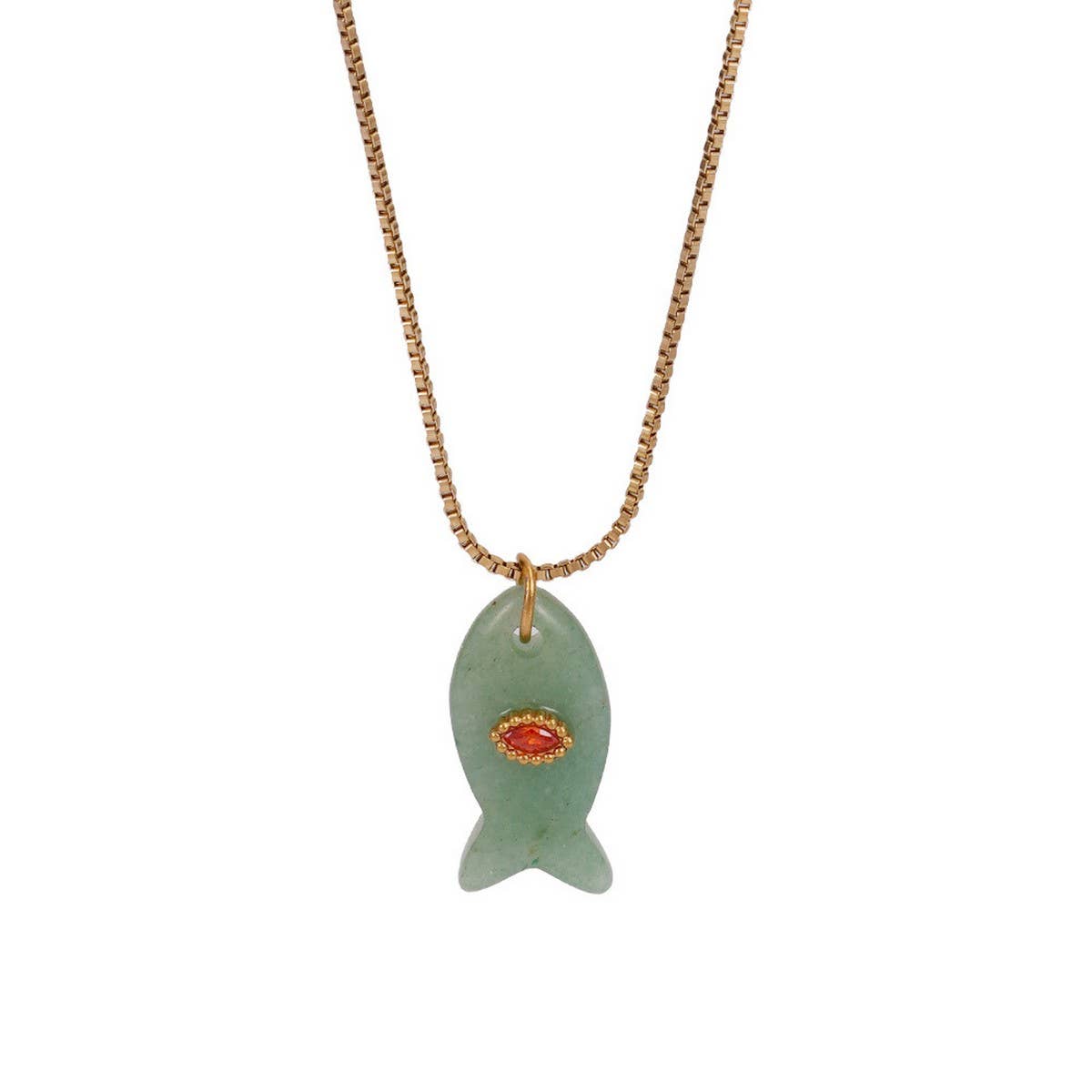 Minimal Fish Pendant Necklace for Beach