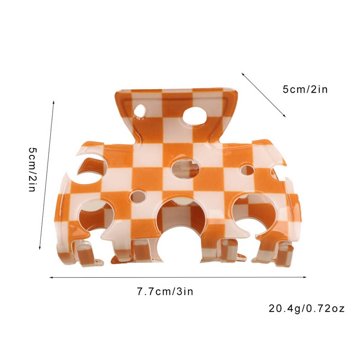 Cheese Shape Acrylic Hair Claw, Medium Chic Clip_CWAHA2697