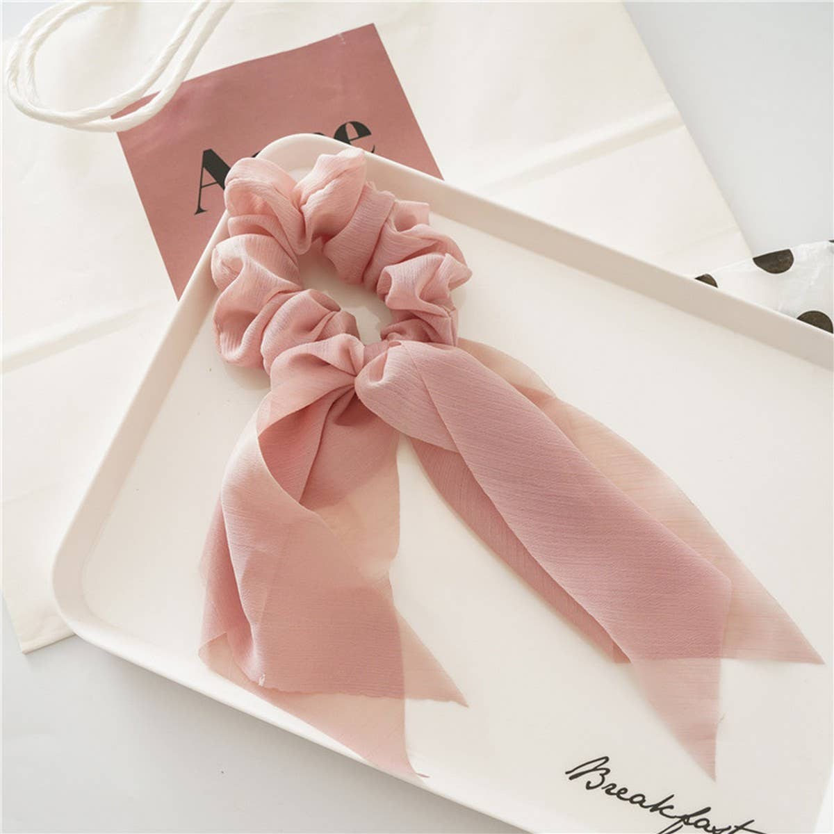 CHIFFON BOW RIBBON TASSEL HAIRBAND HAIRACCESSORIES