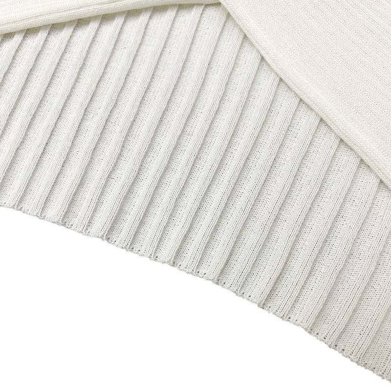 Solid-colored long-sleeved crop top knit sweater