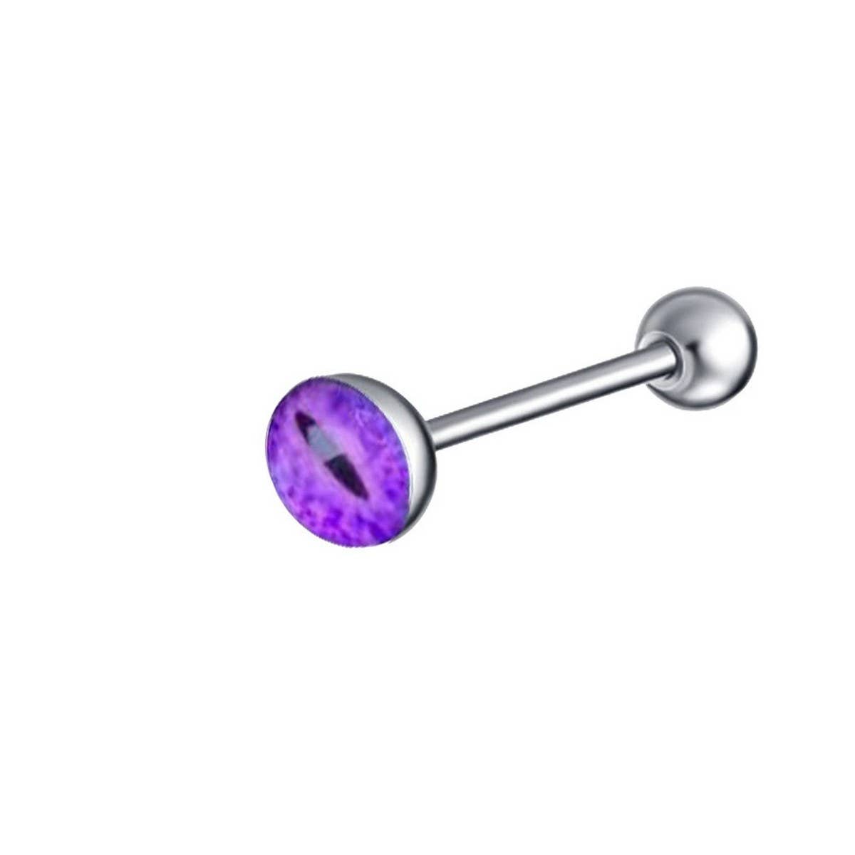 Colorful Eye Tongue Stud Stainless Steel Piercing