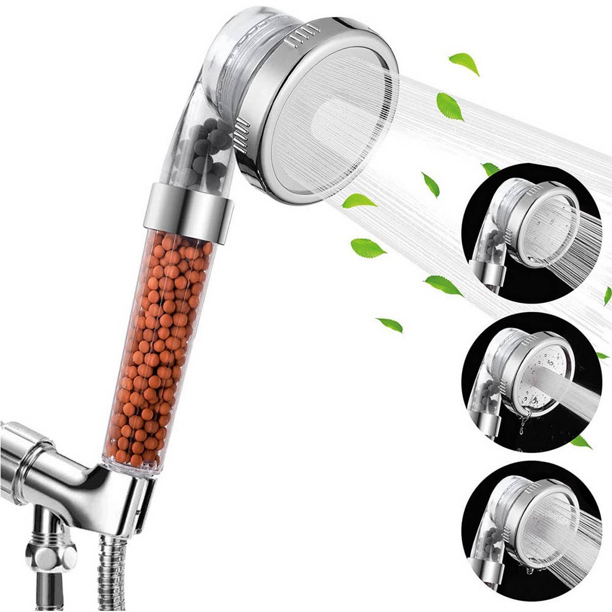 NEGATIVE ION BOOSTER ADJUSTABLE SHOWER SET
