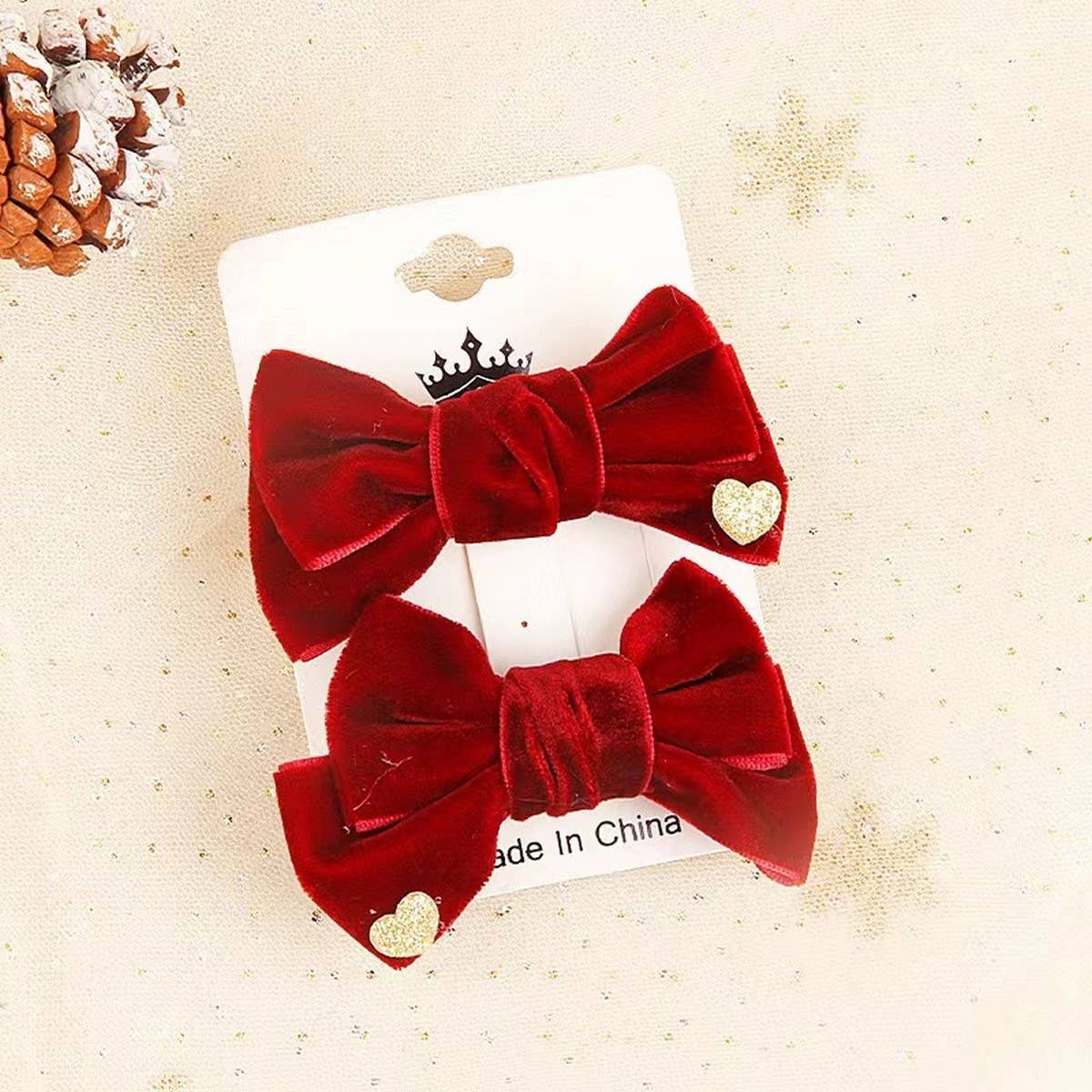 BOW CUTE PLUSH CHRISTMAS HEADBAND HAIRPIN_CWAHA3409