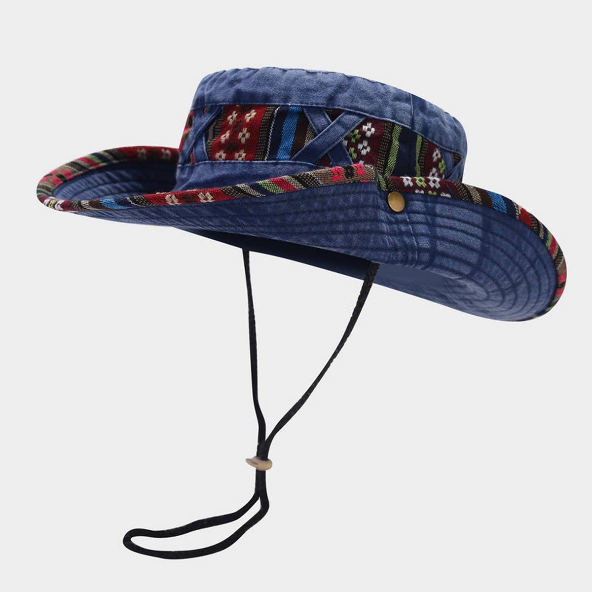 Ethnic Washed Fisherman Hat for Outdoor Sun_CWAH3787