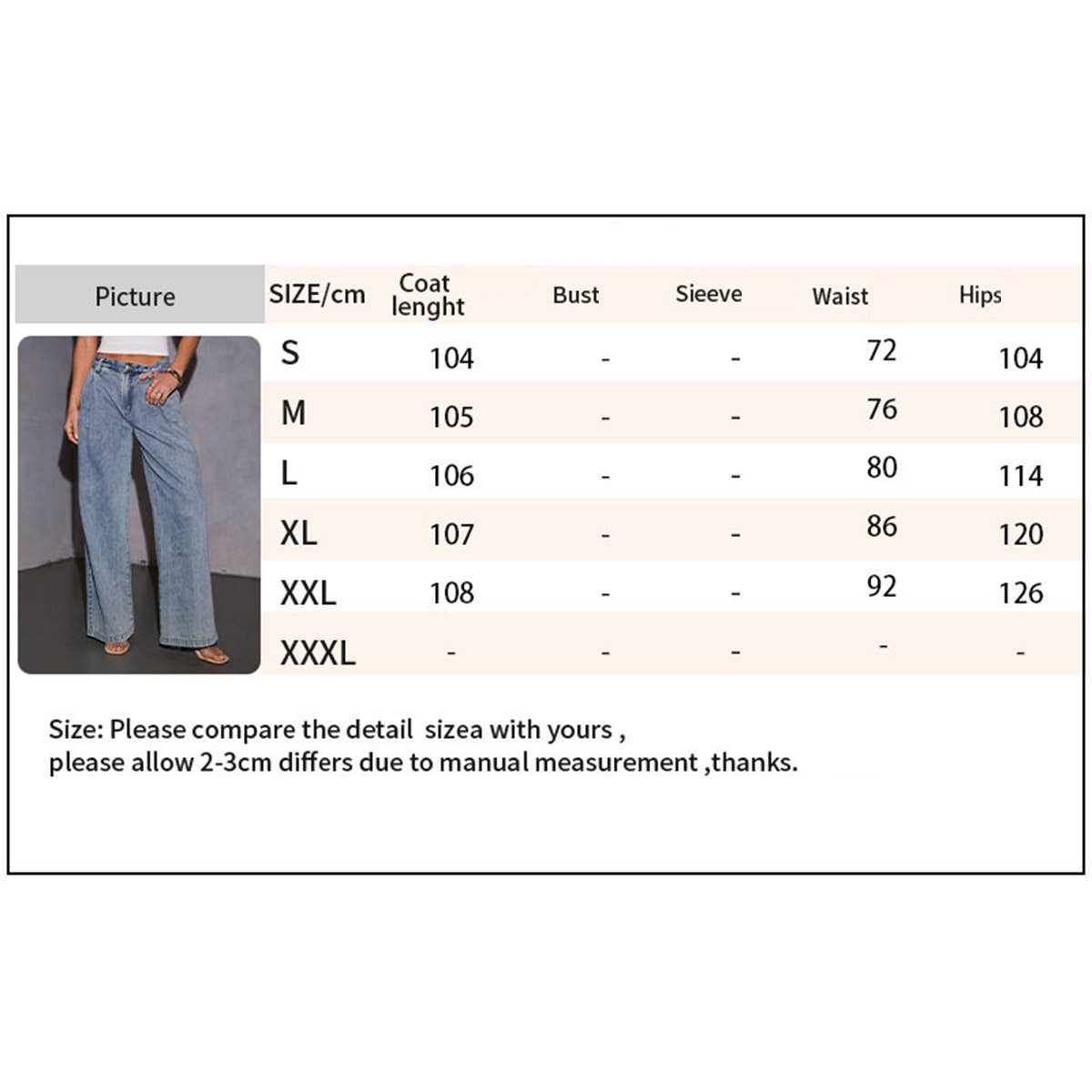 Wide-leg slimming loose floor-length jeanse