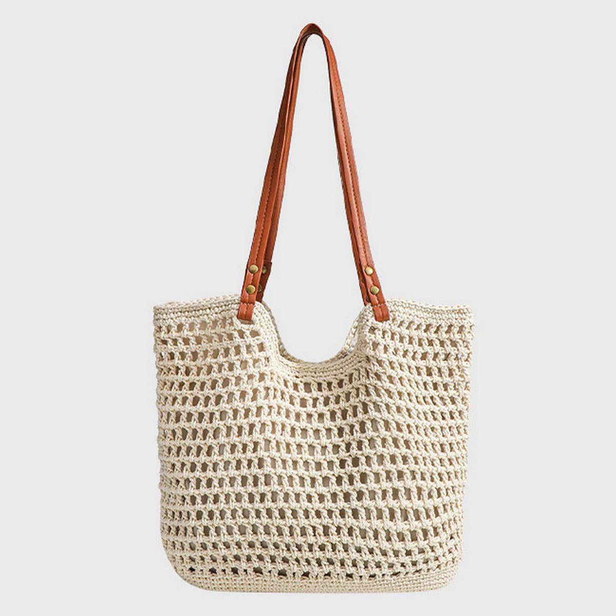 New Large Woven Beach Tote Bag for Summer_CWAB5121