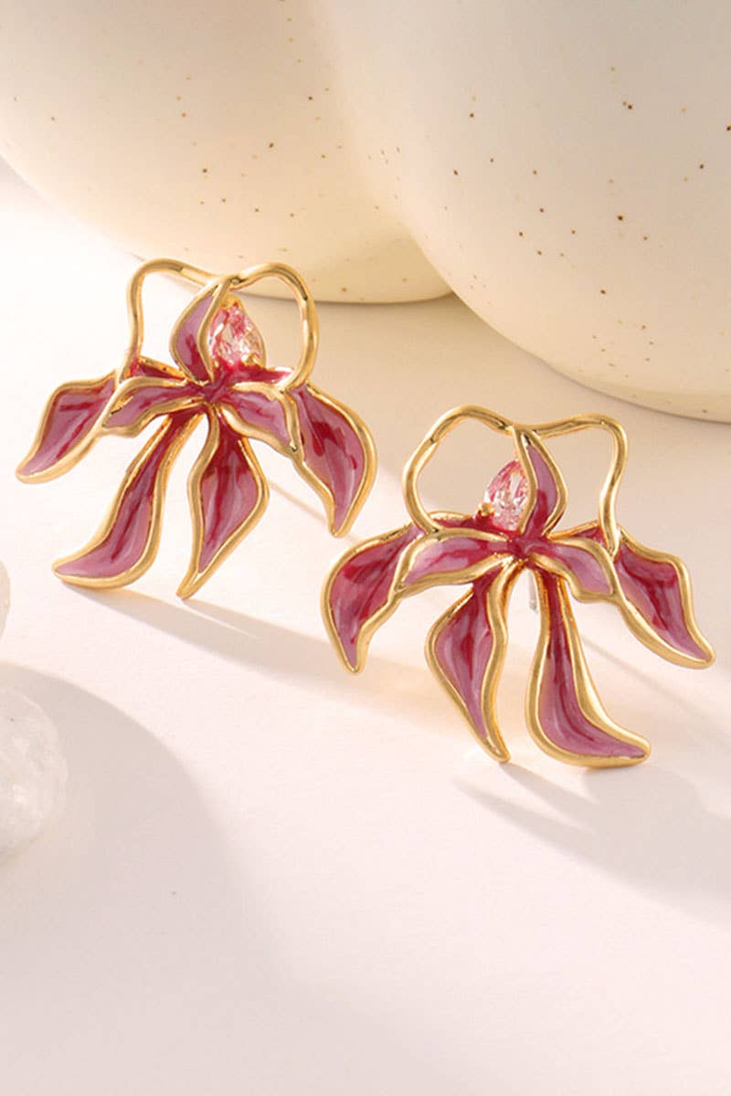 FASHION LIGHT LUXURY ORCHID EARRINGS_CWAJE0481