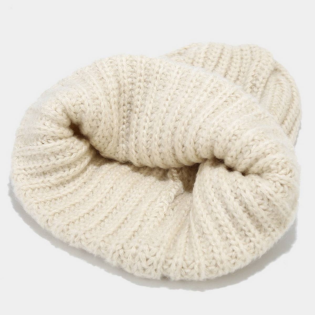 VINTAGE LETTER PATCH KNITTED HAT_CWAH1622