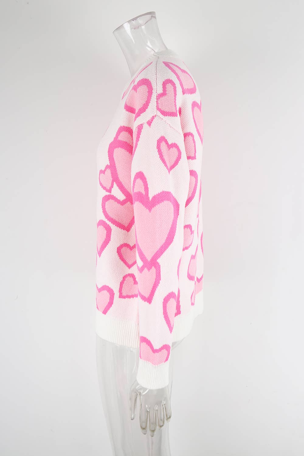 Fashion assorted jacquard love heart sweater