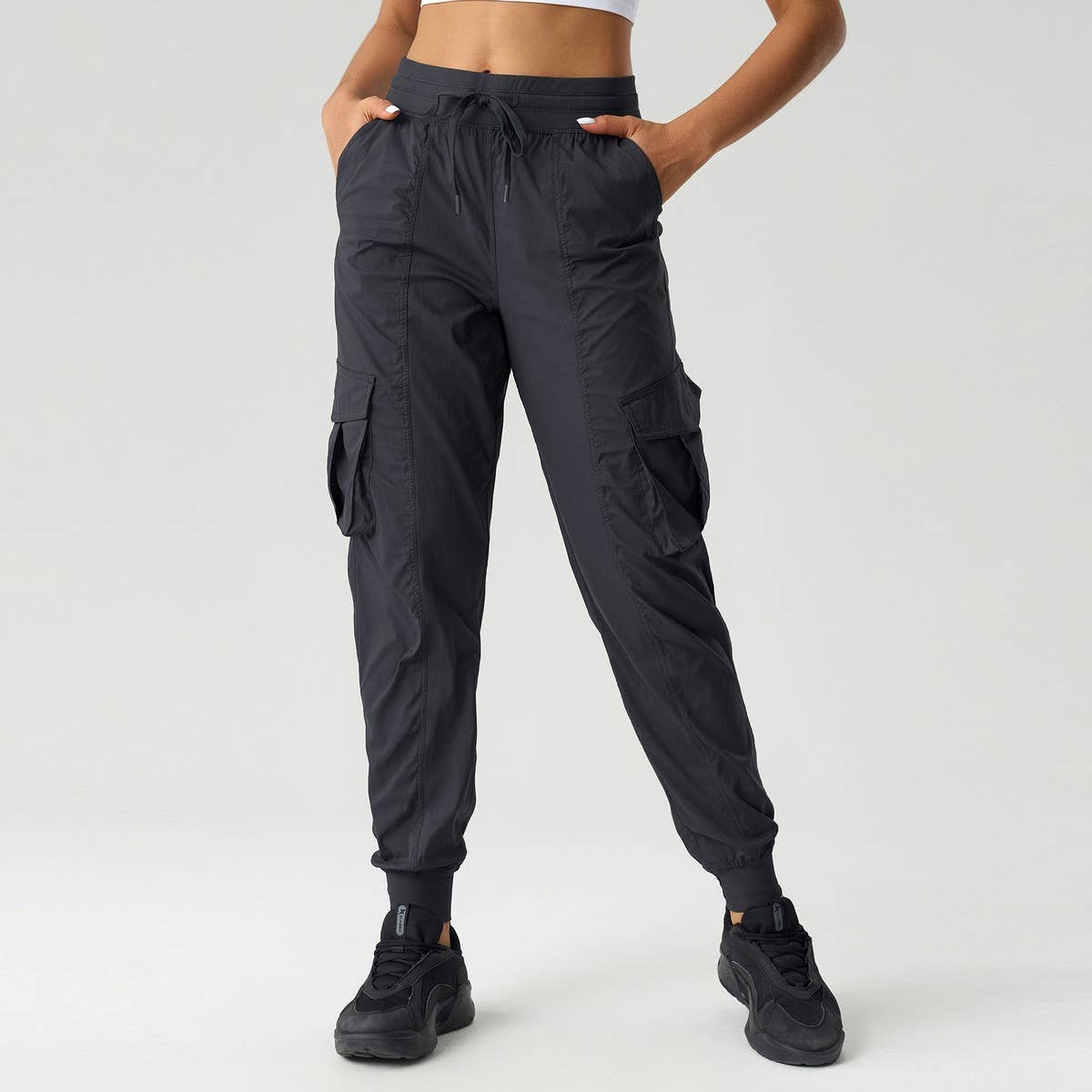 Women's Quick-Dry Cargo Joggers Mid Waist