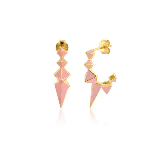RETRO EXAGGERATED GEOMETRIC IRREGULAR EARRINGS_CWAJE1726