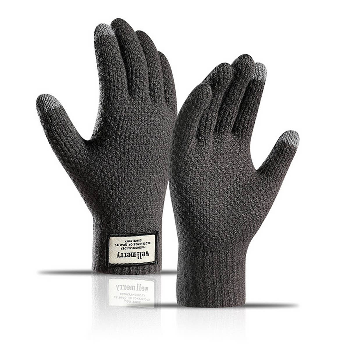MEN'S AUTUMN AND WINTER THICKENED FLEECE GLOVES