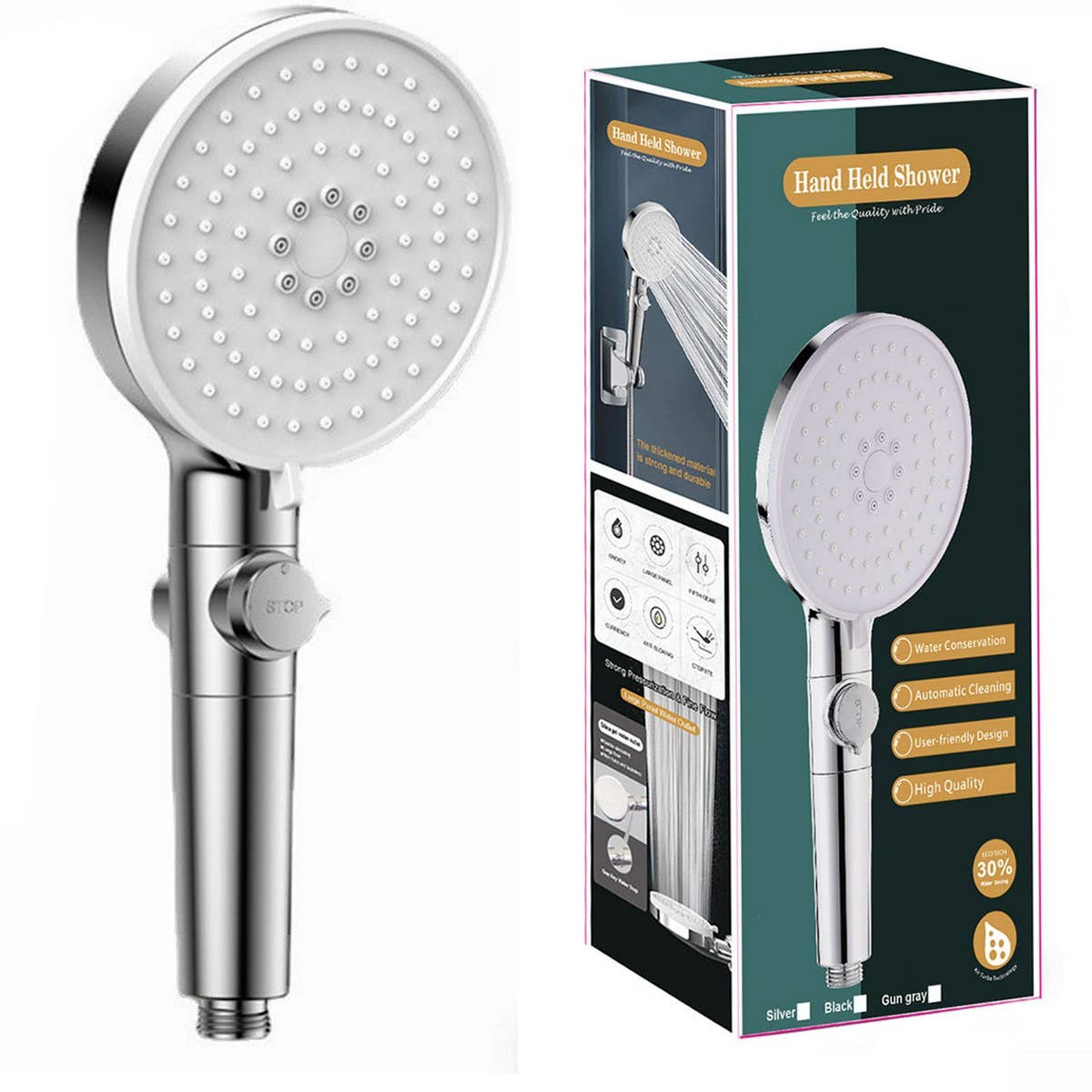 FIVE-SPEED MULTI-FUNCTION BOOSTER SHOWER HEAD