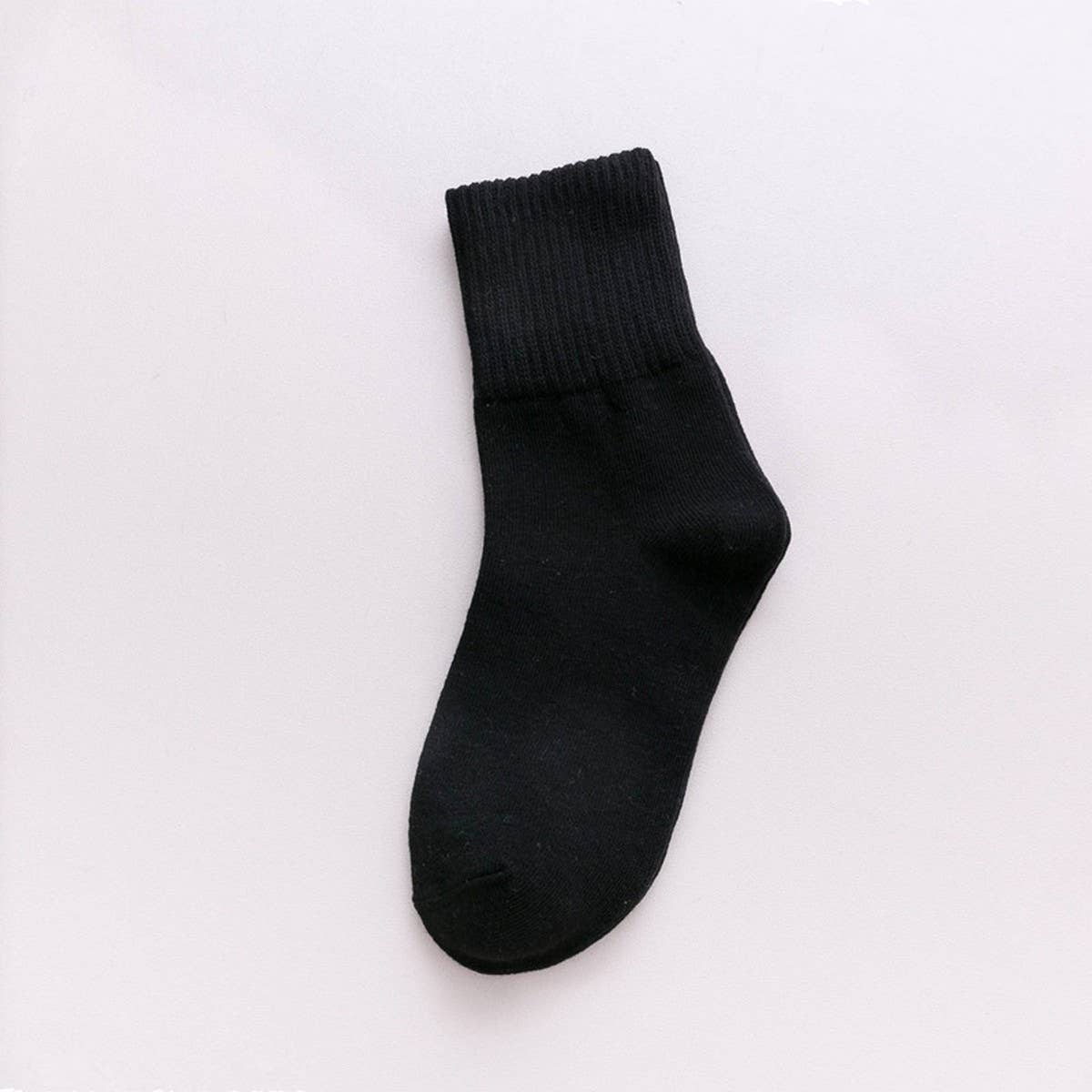 NEW SOLID COLOR HIGH CUFF WOMEN'S MID-CALF SOCKS_CWMS1392