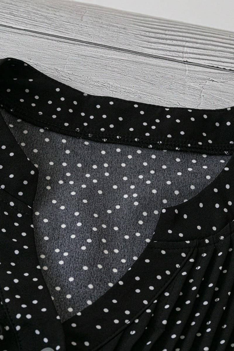 Cwttsl0333_Sweet Princess Sleeve V-Neck Chiffon Shirt