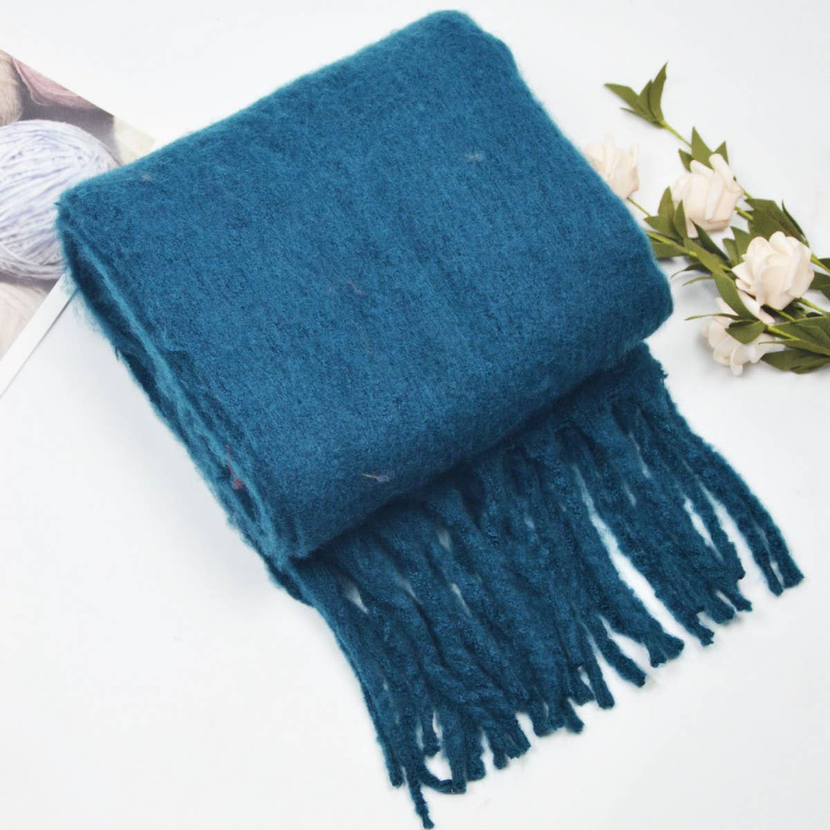 Classic Solid Fringe Scarf ? Thick & Warm