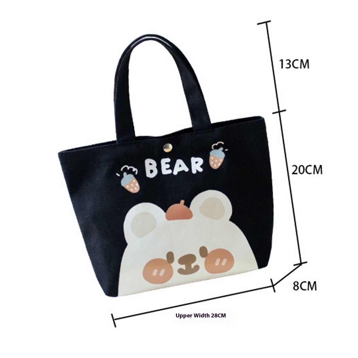 Spring Canvas Lunch Tote Bag for Women, Small_CWAB5671