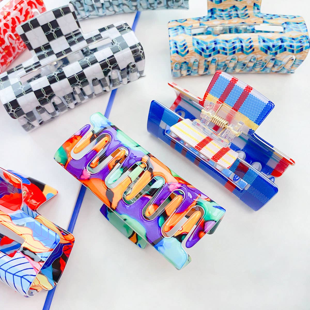 Spring Tropical Floral Hair Claw - Hollow Design_CWAHA0401