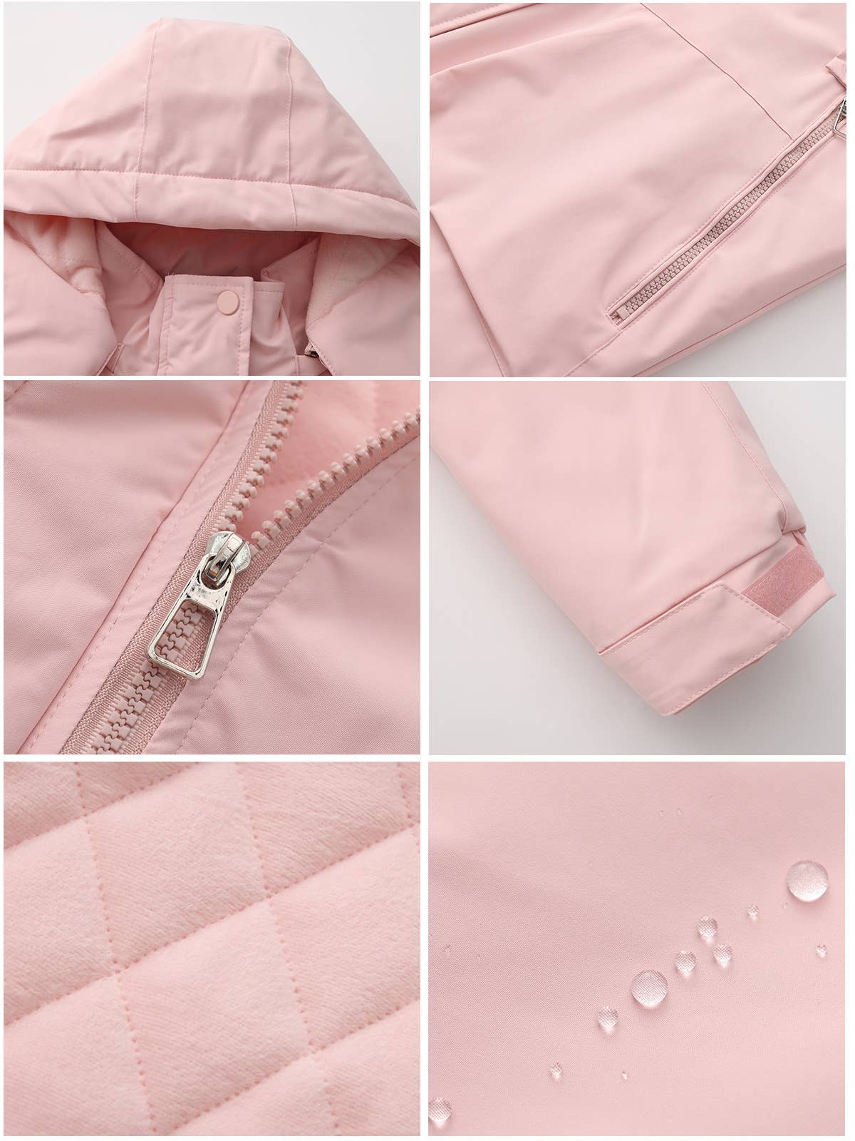 Windproof and warm long hiking jacket