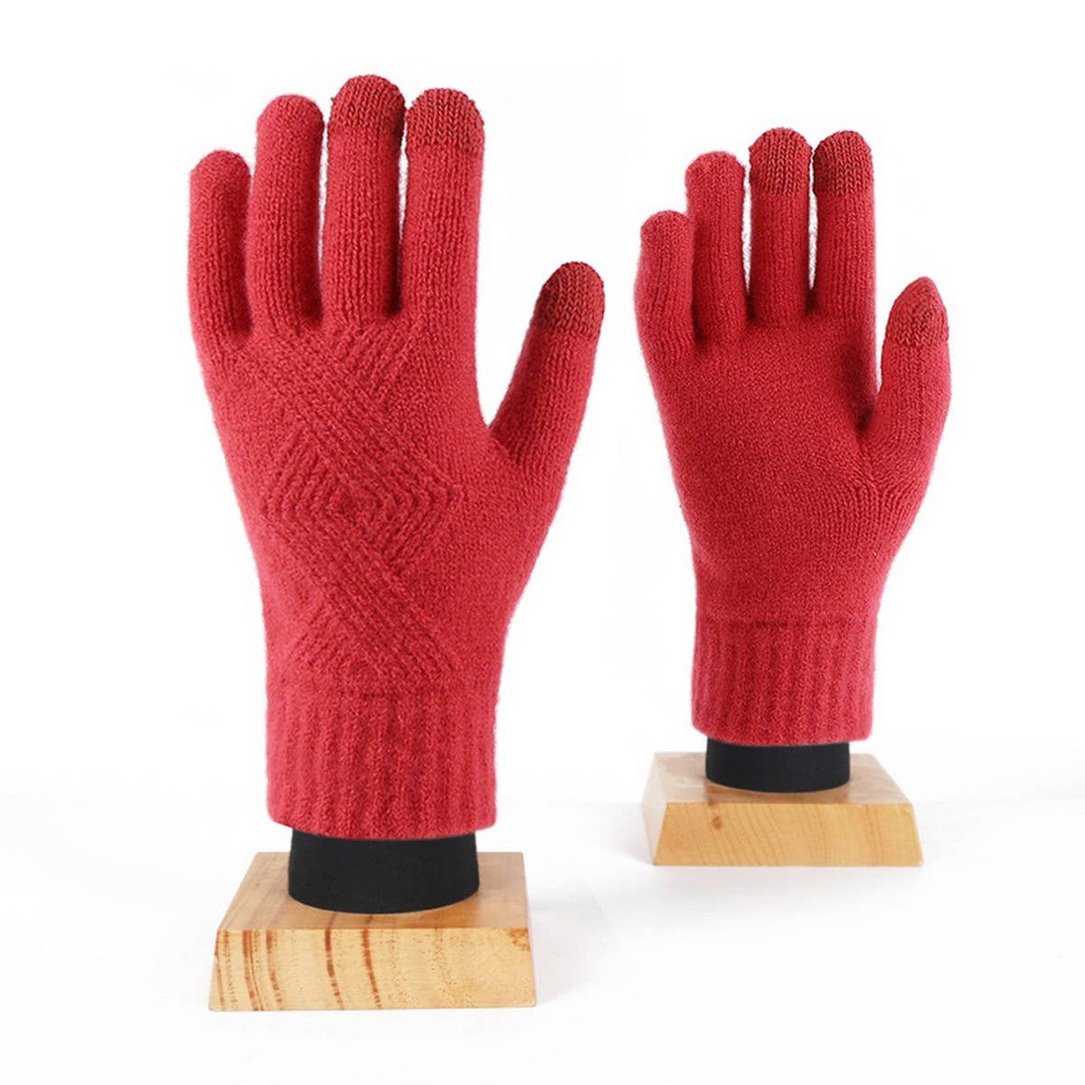 WINTER WARM WOOL KNITTED TOUCH SCREEN GLOVES_CWAG0378