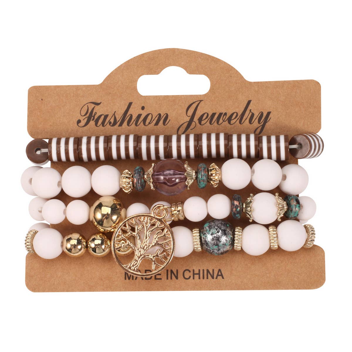 HAND BEADED BOHEMIAN TREE OF LIFE BRACELET