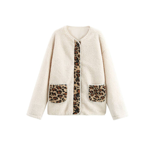 VINTAGE PERSONALITY DESIGN SENSE LAMB WOOL COAT