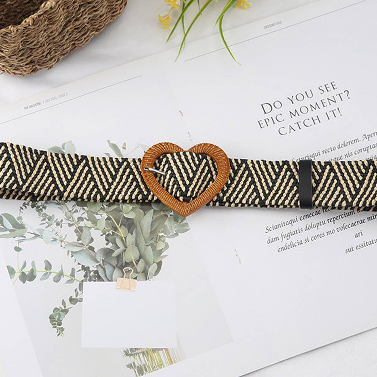 CWABE1178_RETRO HEART BUCKLE DECORATIVE WAIST BELT