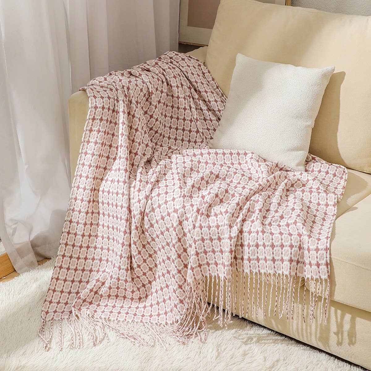 KNITTED SOFT BLANKET NAP SOFA BLANKET