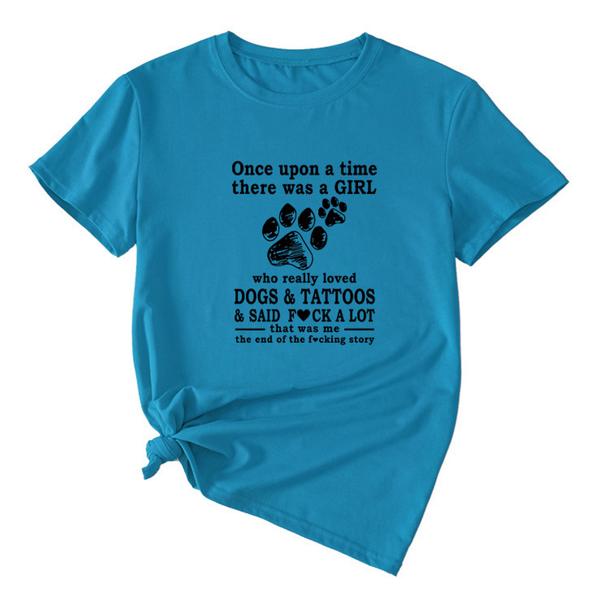 Women's Casual Tee ? Letter Graphic Print