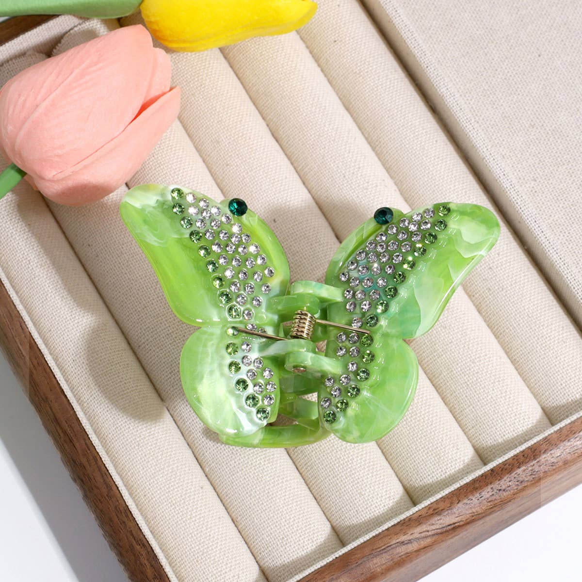 Elegant Butterfly Hair Claw, Gradient Rhinestone