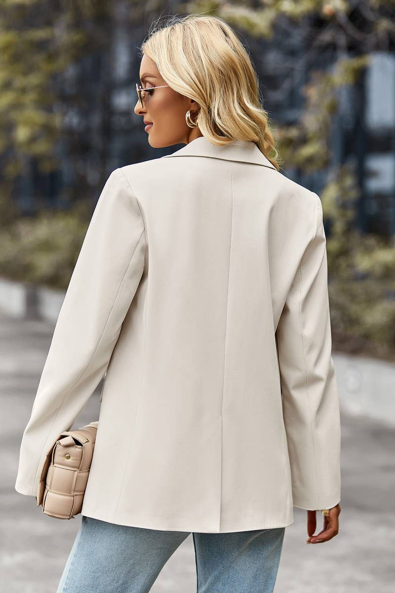 CWOBL00217_SOLID COLLARED CASUAL BLAZER JACKET