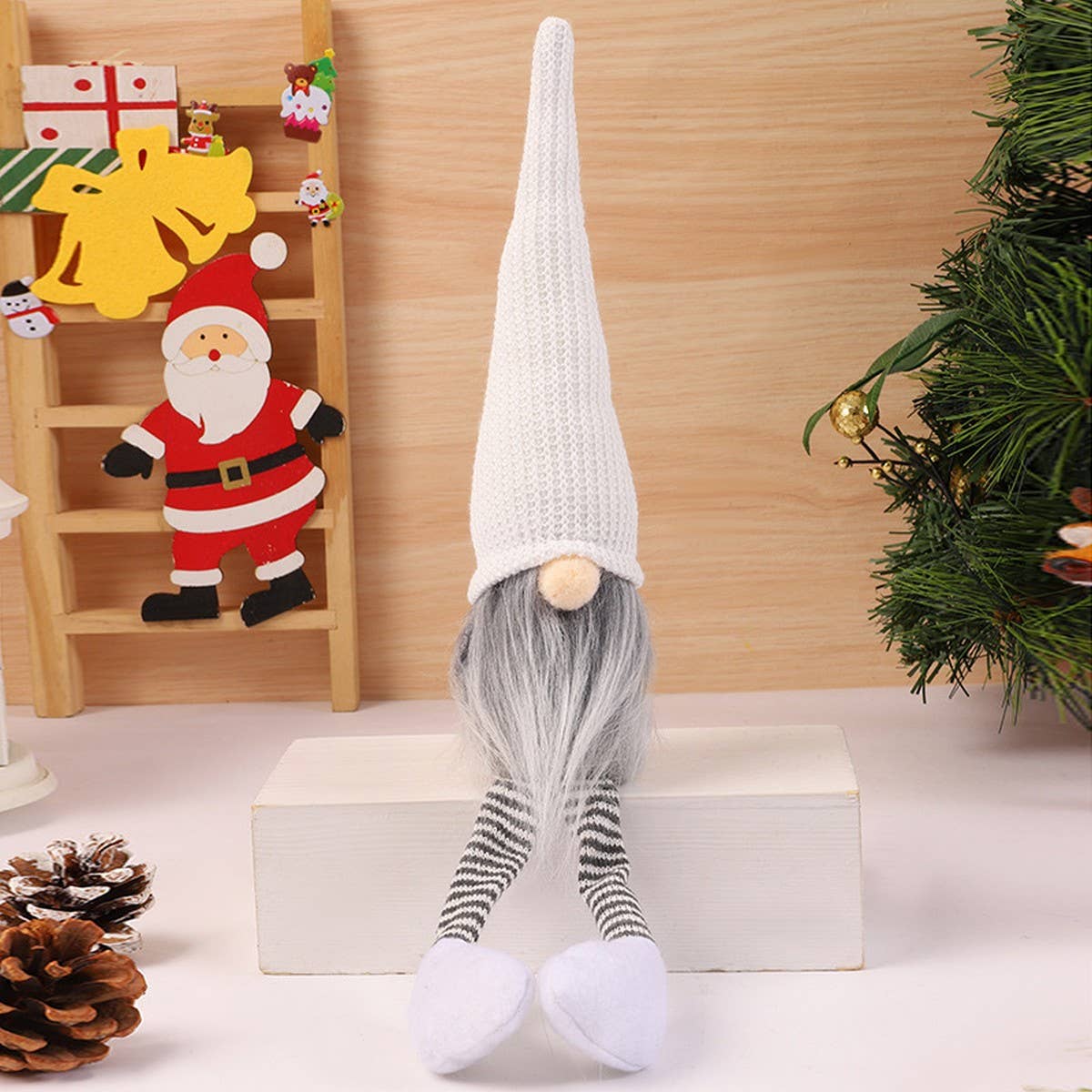 CHRISTMAS DECORATIONS FACELESS DOLL FIGURINE