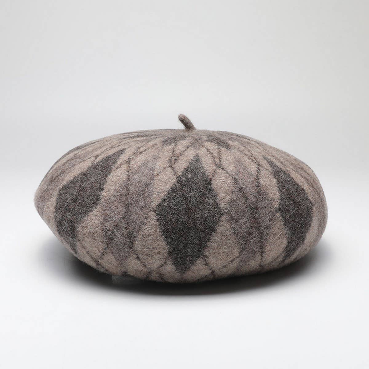 PLAID BERET THICKENED WARM CONTRAST PAINTER HAT_CWAH1098